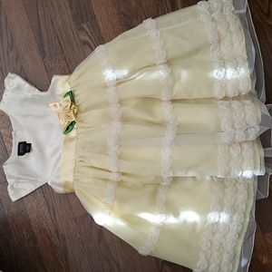 Gold- Yellow little girl dress